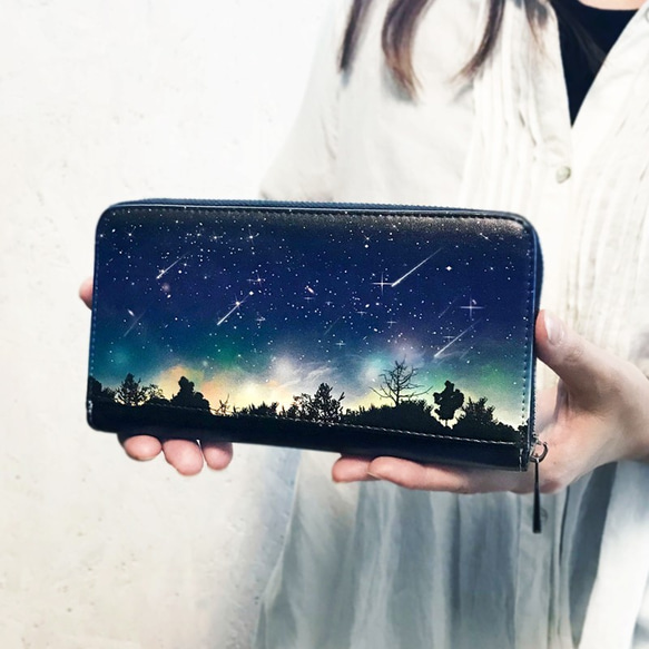 流星長錢包一對安排1000日元拉/星夜空繁星點點的宇宙 第4張的照片