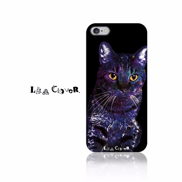 GALAXY CAT iPhone5 iPhone5Sケース（ブラック）  /ギャラクシー/宇宙/ネコ/猫 1枚目の画像