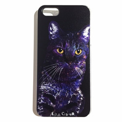 GALAXY CAT iPhone5 iPhone5Sケース（ブラック）  /ギャラクシー/宇宙/ネコ/猫 3枚目の画像