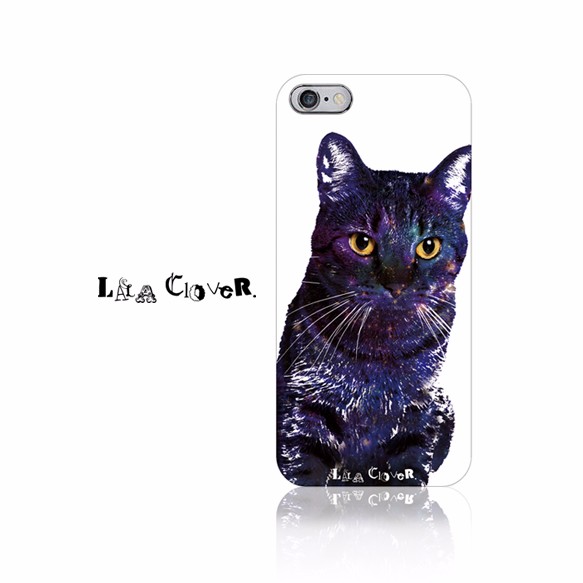 GALAXY CAT iPhone5 iPhone5Sケース（ホワイト）  /ギャラクシー/宇宙/ネコ/猫 1枚目の画像