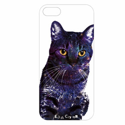 GALAXY CAT iPhone5 iPhone5Sケース（ホワイト）  /ギャラクシー/宇宙/ネコ/猫 2枚目の画像