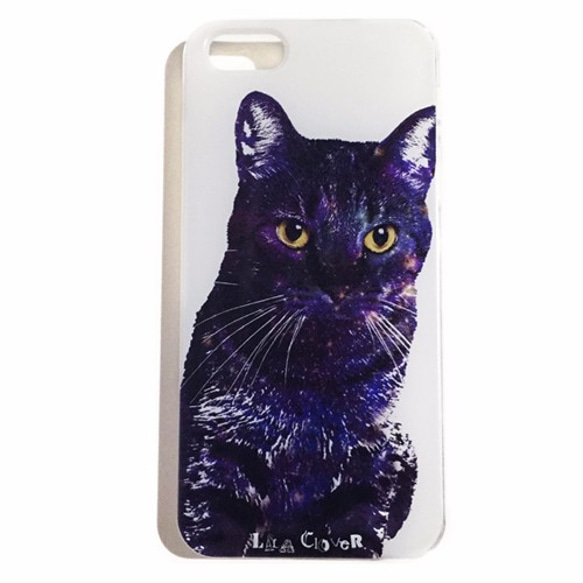 GALAXY CAT iPhone5 iPhone5Sケース（ホワイト）  /ギャラクシー/宇宙/ネコ/猫 3枚目の画像