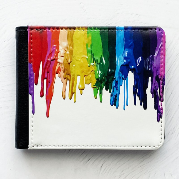 クレヨンメルトアート 二つ折り財布 / コンパクト財布 2枚目の画像