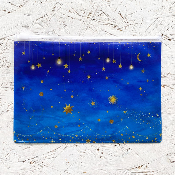 星たちの輝き PVCポーチ・マスクケース / 月 星座 1枚目の画像