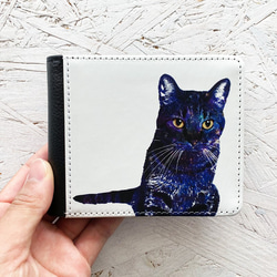 GALAXY CAT 二つ折り財布 / コンパクト財布 猫 ねこ 2枚目の画像