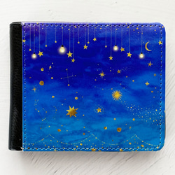 星たちの輝き 二つ折り財布 / コンパクト財布 流星 夜空 星座 3枚目の画像