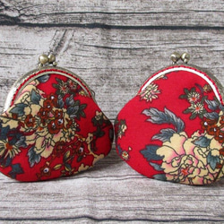 中国風レトロスタイルの手作りの布の袋の口の金貨 - 赤 1枚目の画像