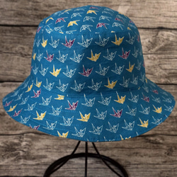 雙面用紙鶴併復古牛仔布漁夫帽 (Reversible Hat) 第2張的照片