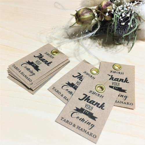 サンキュータグ10枚セット ☆名前・日付入れ☆ *variety* ウェルカム