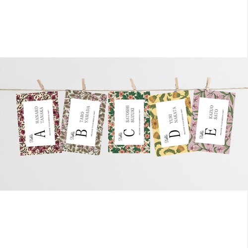 エスコートカード 10枚セット *vintage flower* ウェルカムボード oko