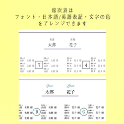 正方形セミオーダー席次表＆メニュー表　☆100部オーダー時 1部150円☆ *white flower* 3枚目の画像