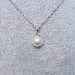 8mm akoya pearl with 18k white gold clasp, good luster 第5張的照片
