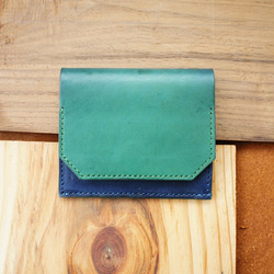 シンプルな薄型財布（二色染め） マルチカラー展開 1枚目の画像