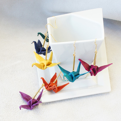 本革千羽鶴 ミニストラップ(1つ)ー全 8 色 その他アクセサリー Aeon