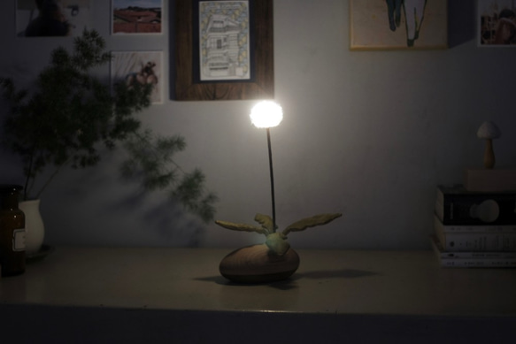 蒲公英 ｜木質燈飾  互動式夜燈 吹一下就亮 第7張的照片