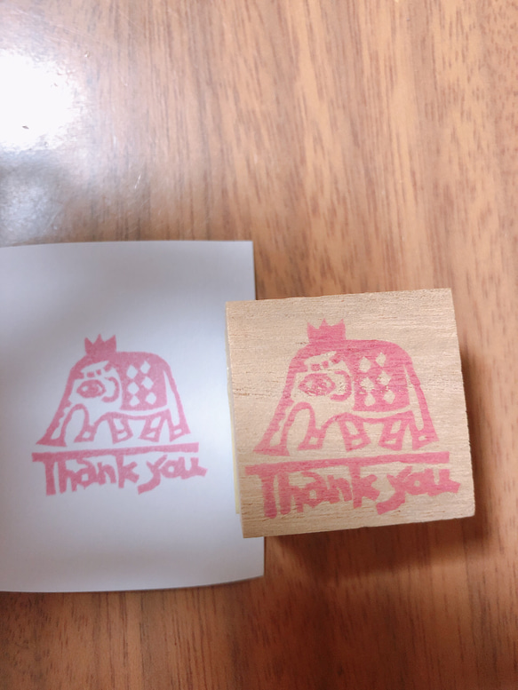 アジアン象のthankyouはんこ。 1枚目の画像