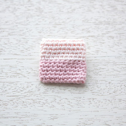 ブローチ(square/dusty pink×pink) 1枚目の画像