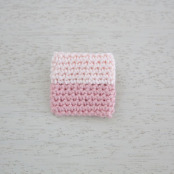 ブローチ(square/dusty pink×pink) 2枚目の画像