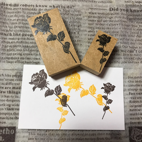 お値下げ！未使用　スタンピンアップ　フランス語の薔薇スタンプとダイのセット ❁❀✿✾～薔薇の花 大＆小 2点セット～❁❀✿✾スタンプ はんこ