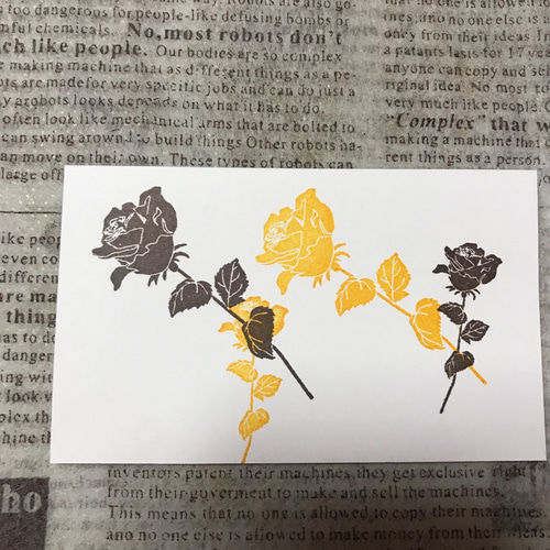 ❁❀✿✾～薔薇の花 大＆小 2点セット～❁❀✿✾スタンプ はんこ