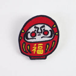 Embroidered Pin / Daruma 1枚目の画像