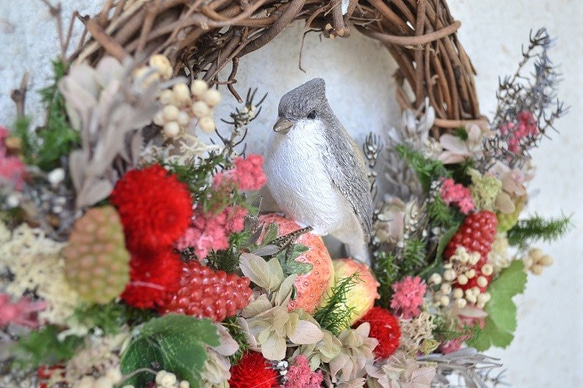 【母の日2021】小鳥とベリーのwreath 7枚目の画像