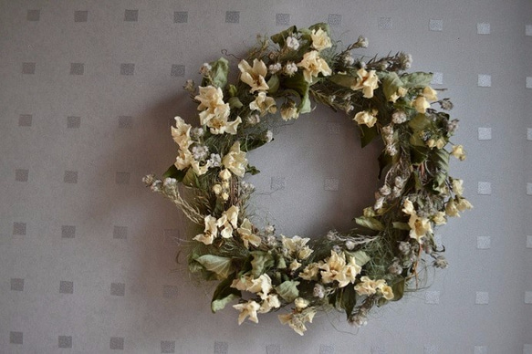 ウツギとコットンフィリカのwreath 5枚目の画像