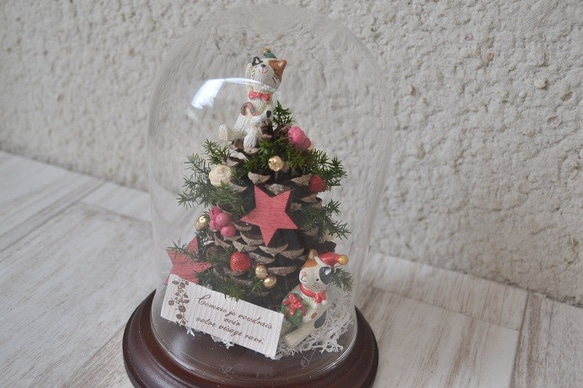 ガラスドーム＊猫とクリスマスツリー 8枚目の画像