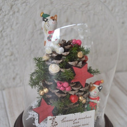 ガラスドーム＊猫とクリスマスツリー 9枚目の画像