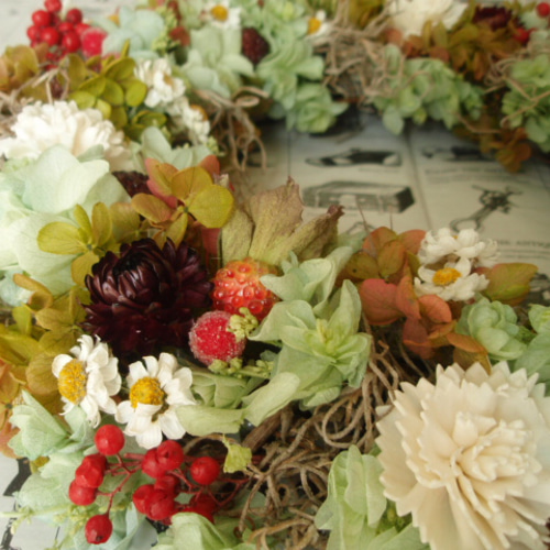 赤毛のアンのリース アートフラワー cosy 通販 161392｜Creema(クリーマ)