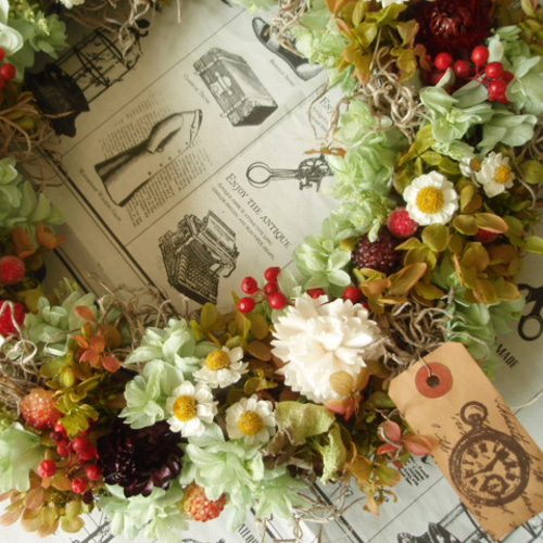 アン&アンディのクリスマスリース♡ 赤毛のアンのリース アートフラワー cosy 通販 161392｜Creema(クリーマ)