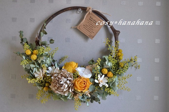 花かご＊春便りwreath 1枚目の画像