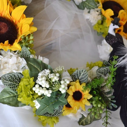 a様へ　ひまわりのwedding＊wreath 4枚目の画像