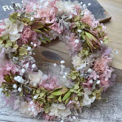 リューカとかすみ草wreath 4枚目の画像