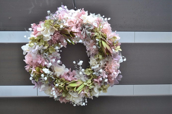 リューカとかすみ草wreath 5枚目の画像