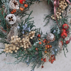 寒空の冬の実wreath 4枚目の画像