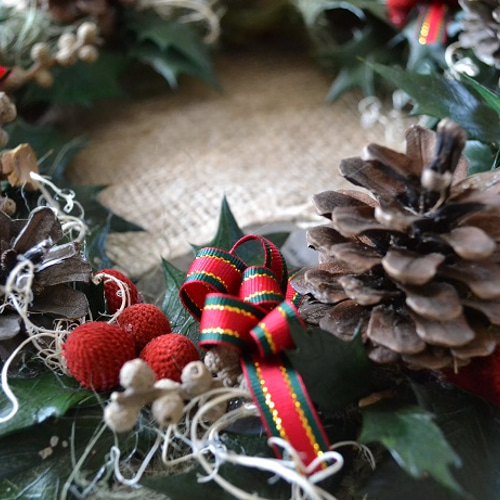 柊のクリスマスリース リース cosy 通販 346301｜Creema(クリーマ