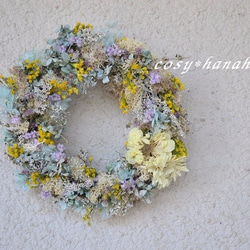 小花のパステルwreath 1枚目の画像