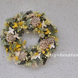 ボタニカルイエローのwreath 1枚目の画像