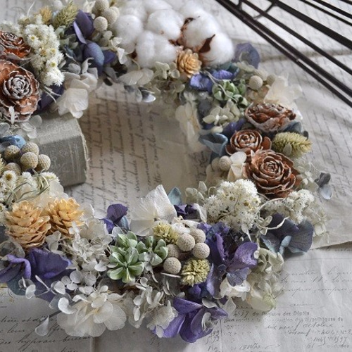 wreath「冬の花」 リース cosy 通販 4752732｜Creema(クリーマ)