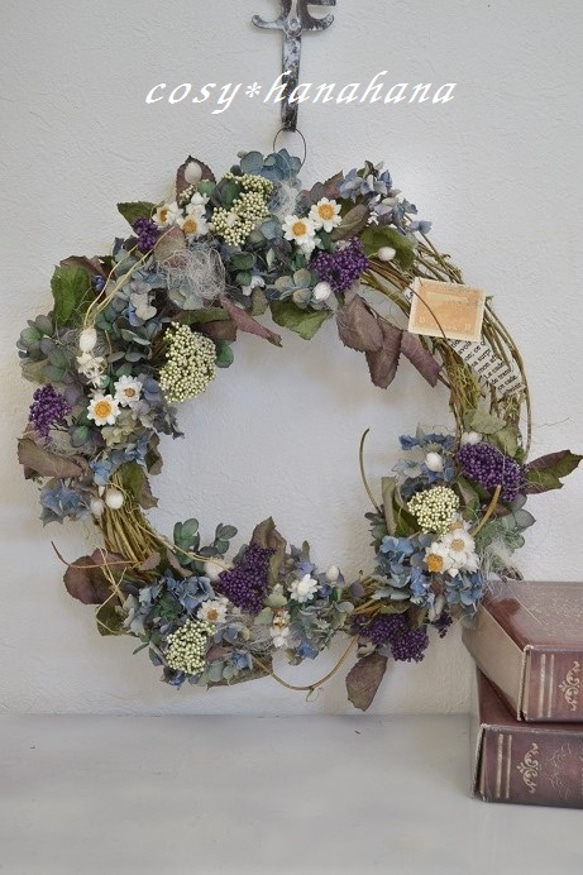 紫陽花リースLL セミオーダー可 フラワー・リース 
