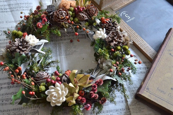 ドライのクリスマスwreath 2枚目の画像