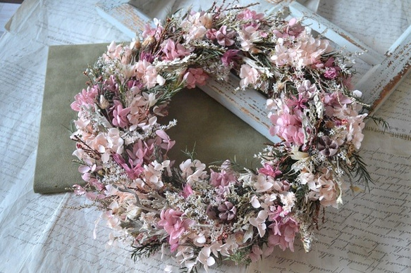 桜ピンクの春便りwreath 2枚目の画像