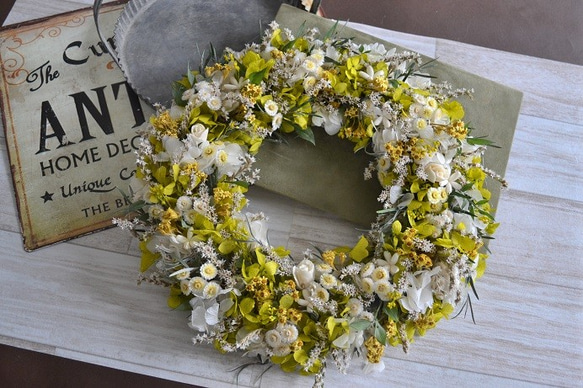 【母の日2019】イエローグリーンの野原wreath 4枚目の画像