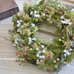 野花のグリーンwreath 1枚目の画像