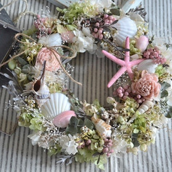 シェルと小花のふんわりwreath 2枚目の画像