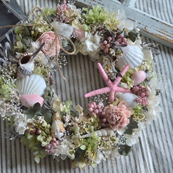 シェルと小花のふんわりwreath 6枚目の画像