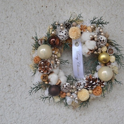 【送料無料】ミラーボールのXmas＊wreath 4枚目の画像