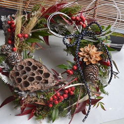 【年内送料無料】南天お正月wreath 2枚目の画像