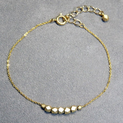 Brass cut beads bracelet ＊マット＊ 3枚目の画像